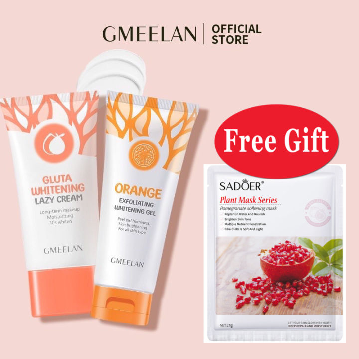 GMEELAN ORANGE EXFOLIATING GEL AND LAZY CREAM